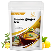 Thé au citron et au gingembre pour la digestion et la minceur saine, 42 jours, 3g par sachet, thé Dexto pour femme