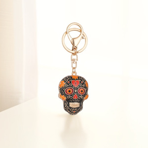Portachiavi in lega smaltato personalizzato nuovo per Halloween e Giorno dei Morti, da appendere al bagaglio dell'auto - Product Image 2