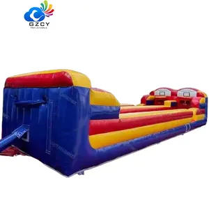 Fun 2 Lane Bóng Rổ Bungee Run Race Trò Chơi Bơm Hơi Trò Chơi Thể Thao Tương Tác Cho Người Lớn