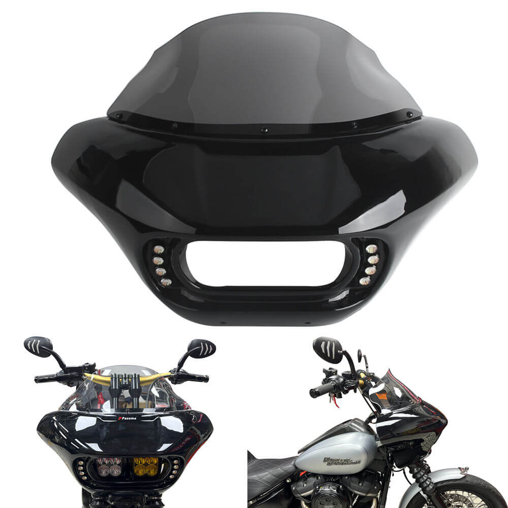 Обтекатель фар акулы + оборудование для лобового стекла Baja LP4 кронштейн для Harley Softail FXBB FXBBS FXLR FXST 2018-2024