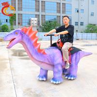 Dinosaure animatronique à monnaie pour aire de jeux extérieure, robot à monter, dinosaure à monter pour centres commerciaux