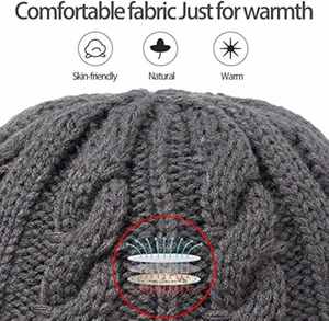 Gorro de invierno con visera, elástico, de punto trenzado, elegante gorro tipo calavera para clima frío, gorros de esquí y nieve, gorro tipo cadete con visera - Product Image 4