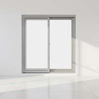 Ventanas Corredizas Modernas Resistentes a Huracanes, con Mosquitera Plegable de Acero Inoxidable, Marco de Aleación de Aluminio, Aislamiento Térmico para Uso Doméstico