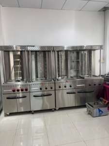 Attrezzatura commerciale per <span class=keywords><strong>Kebab</strong></span> di pollo a Gas Shawarma Machine Gas Sharwarma Machine Witch Cabinet - Product Image 4