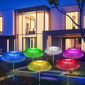 Nuevas Luces Solares LED para Jardín con Forma de Doble Medusa, Resistentes al Agua IP65, con 7 Colores Cambiantes, para Caminos, Césped y Patio Trasero - Product Image 4