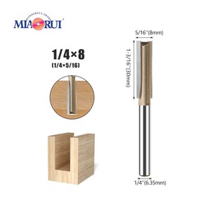 Fresa recta de doble filo de aleación de grado profesional Miaorui para carpintería, fresado y ranurado - Product Image 3