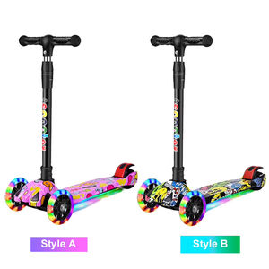 <span class=keywords><strong>Trottinette</strong></span> Pliante à 3 Roues pour Enfants, Hauteur Réglable, Pont Antidérapant, Utilisation Extérieure, pour les 2-10 Ans - Product Image 4