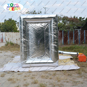 Personnalisable Publicité Extérieure Gonflable Argent ATM Cube Booth PVC Material Factory-Best Bouncy Machine House Cube Booth - Product Image 3