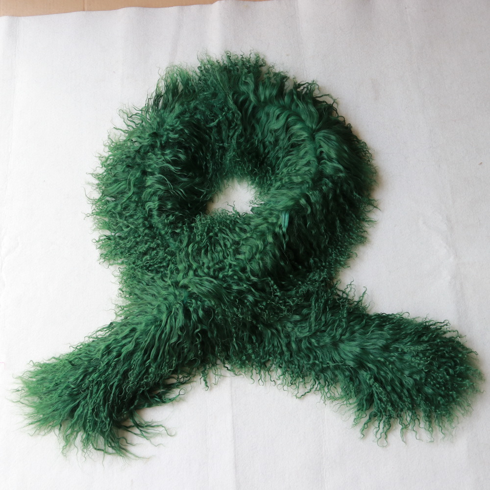 Ожерелье из натуральной тибетской овечьей шерсти, 15x120 см, один размер, Белый шарф из монгольской овечьей шерсти