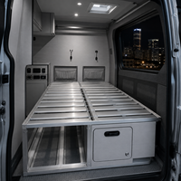 Kit d'armoires modulaires légères pour camping-car en alliage d'aluminium pour conversion de fourgonnette facile à installer