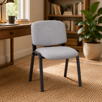 Chaise de bureau, chaise de conférence empilable en maille, chaise d'ordinateur pour la maison, chaise de formation simple en lin