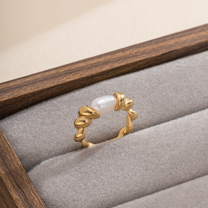 Aliança de casamento vintage moderna banhada a ouro 18K <span class=keywords><strong>real</strong></span> geométrica para mulheres e homens - Product Image 5