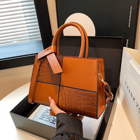 Sac à bandoulière grande capacité pour femme, motif crocodile, en cuir PU de haute qualité, polyester, tendance, modèle unique, vente chaude
