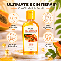 Huile corporelle 100% pure de papaye avec vitamine E pour le soin du visage, du cou, de la taille et des membres - Hydratant de spa pressé à froid