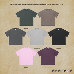 2025 verano tendencia hombres moda manga corta algodón Vintage cuello redondo Camiseta Retro estilo americano hombres camisetas - Product Image 2