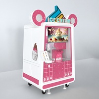 Distributeur automatique de crème glacée Funkyplay Robot, entièrement automatique, commercial, 24h/24, écran tactile, surveillance à distance, capacité de 150 à 200 unités