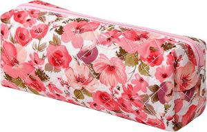 Trousse à crayons matelassée à motif floral avec fermeture éclair pour l'école et le bureau - Product Image 3