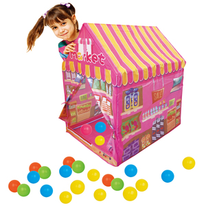 Casa de Juegos Infantil JinYing con Diseño de Supermercado, Color Rosa, con 50 Pelotas Oceánicas - Product Image 1