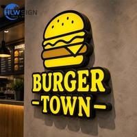 Letras luminosas de acero inoxidable con bordes resistentes a la intemperie, logotipo comercial personalizado, letreros comerciales con iluminación frontal, letrero luminoso para tienda.