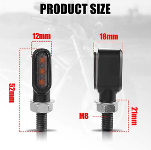 <span class=keywords><strong>Mini</strong></span> lámpara LED de señal de giro de 8mm, indicadores de 12V para Honda Yamaha <span class=keywords><strong>Kawasaki</strong></span> <span class=keywords><strong>Moto</strong></span> Cafe Racer, sistemas de iluminación intermitente para motocicletas - Product Image 6