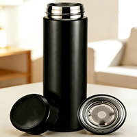 Bouteille d'eau isotherme en acier inoxydable à double paroi de 800 ml au design simple, tasse à café, gourde avec poignée et couvercle, infuseur à thé