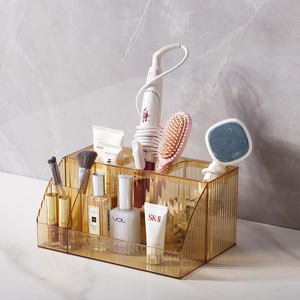 Estante de baño multifunción para mascotas, caja de almacenamiento para brochas de maquillaje, secador de pelo de escritorio, estante de almacenamiento de hierro rizador - Product Image 3