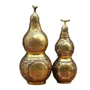 Gourd Decoration Pure Copper Crafts Town House Treasures Copper Gourd Feng Shui Supplies Ornaments Christmas Figurines 5 aufträge