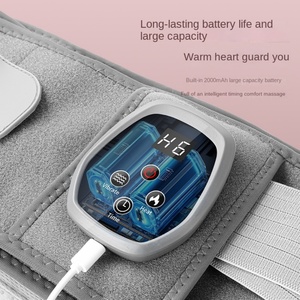 Nouvelle ceinture de massage lombaire à affichage numérique avec vibration et chaleur pour soulager les douleurs lombaires, en tissu tricoté extensible Spandex/Polyester - Product Image 4