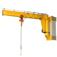 Grue à flèche fixe murale industrielle équipée d'un palan électrique assorti pour le transport de matériaux en intérieur