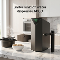 Distributeur d'eau intelligent à écran tactile RO, eau chaude et froide, compresseur, filtre UV, moniteur TDS 600G