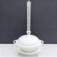 Ensemble de réchauds à buffet en acier inoxydable durable de luxe, 8 L, chauffe-plats alimenté au combustible, ustensiles en noir or/blanc pour la restauration