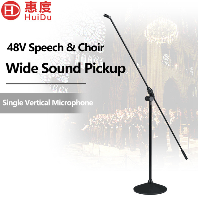 HD-S1 Professional Wired Condenser Standing Conference Microphone Cardioid 48V Phantom Power 14mm Capsule Adjustable Height