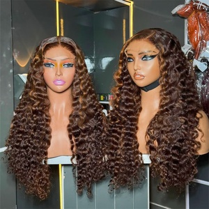 Perruques de cheveux humains vietnamiens bruts, très demandées, sans colle, avec dentelle HD, bouclées birmanes, fournisseur de perruques frontales en cheveux humains - Product Image 6