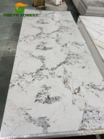 Panneau mural en PVC imperméable à haute brillance FREYR FOREST Grey Ink Marble UV Board pour salle de bain et escalier, vente en gros directe d'usine