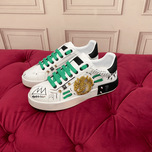 Dolces Tendances de la mode homme et femme, chaussures plates en tissu tissé à motifs graffiti tridimensionnels, chaussures décontractées pour tous les jours, Gabbna - Product Image 3