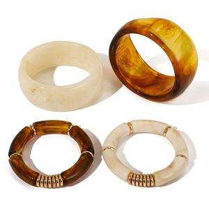 Bracelets en résine acrylique pour l'automne et l'<span class=keywords><strong>hiver</strong></span>, style européen et américain, bijoux de poignet pour femmes, mode de niche, style urbain - Product Image 5