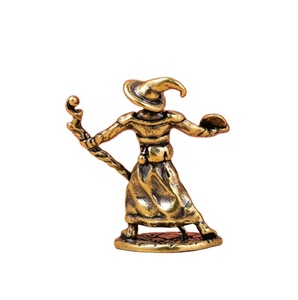 Statue artisanale en laiton, ornements de <span class=keywords><strong>magicien</strong></span>, jouets anciens créatifs - Product Image 2