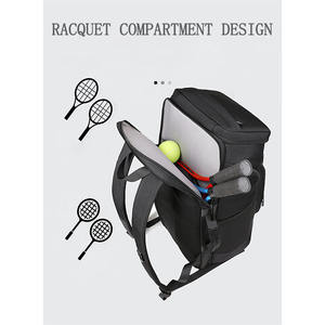 Bestseller: Geräumiger Lässiger Tennisrucksack mit Nass- und Trockenfach, Zwei-Wege-Tragesystem, Badminton-Rucksack mit Schuhfach - Product Image 4