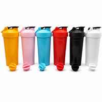 Shaker à protéines coloré sans BPA de 700 ml avec logo personnalisé pour la gym et l'extérieur, mélangeur d'eau à boire directement pour la rentrée scolaire