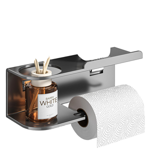 Vente en gros de métal adhésif <span class=keywords><strong>papier</strong></span> <span class=keywords><strong>toilette</strong></span> salle de bain rouleau de <span class=keywords><strong>papier</strong></span> hygiénique cintre <span class=keywords><strong>support</strong></span> mural porte-<span class=keywords><strong>papier</strong></span> hygiénique avec étagère de rangement - Product Image 2