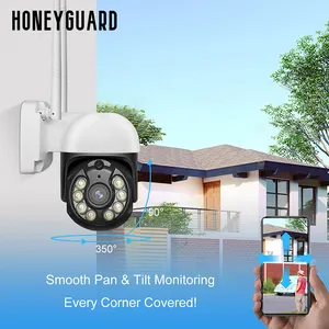 Tuya กล้องวงจรปิด8MP WIFI Mini PTZ กล้องรักษาความปลอดภัยไร้สาย360องศา HD อินฟราเรดกลางแจ้งกล้องเฝ้าระวัง Sans FIL