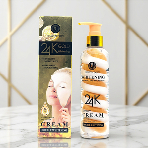 HEAVEN <span class=keywords><strong>DOVE</strong></span> 200mL Nuevo Diseño Crema Blanqueadora Facial y Corporal Hidratante, Reparadora y Nutritiva con Oro 24K para Todo Tipo de <span class=keywords><strong>Piel</strong></span> - Product Image 1