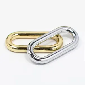 Neues Design Benutzer definierte Farben 20mm 25mm 30mm 35mm Metall Oval Ring Schnallen für Handtasche