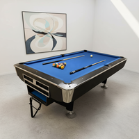 Table de billard de luxe en bois massif de 9 pieds avec plateau en ardoise, option tennis de table, qualité tournoi, pour usage domestique et commercial