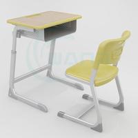 Meubles scolaires modernes en métal, bureaux et chaises réglables en hauteur pour les écoles primaires et le bureau à domicile