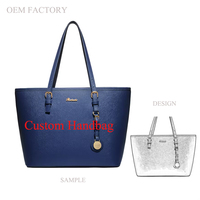 Sac fourre-tout classique pour femme, design artisanal de qualité, fabrication OEM, cuir PU Saffiano, sac à main pour femme