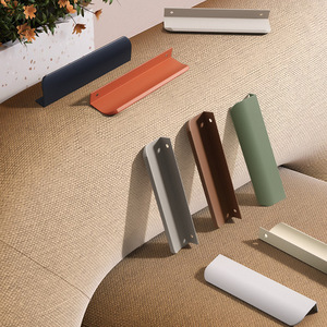 Morandi Invisible Aluminum Alloy Handle for Cabinets Drawers Simple Design for Kitchen Dresser Bedroom Bathroom Living Room - Product Image 3