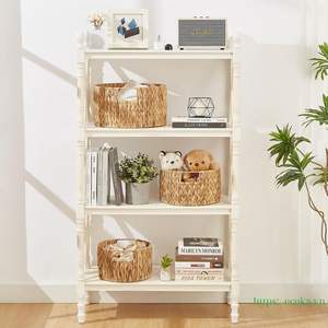 Ecoka Set 3 Handwoven Natural Wicker Water Hyacinth Material Eco-Friendly Multifunction Storage <b>Baskets</b> <b>Handle</b> for Living Room - Product Image 4