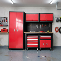 Station de travail automobile OEM/ODM, armoire à outils modulaire pour garage, combinaison d'établi d'atelier et de table de maintenance robuste en acier laminé à froid