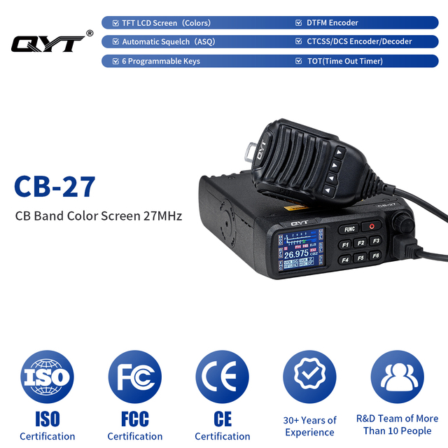 QYT CB-27 4w citizen Band Mini Cb Mobile Radio Car Transceiver